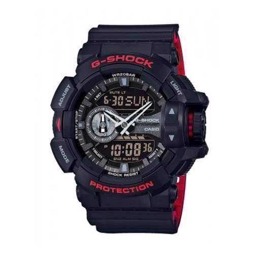 Image of sort med rødt G-Shock quartz multifunktion (5398) Herre ur fra Casio